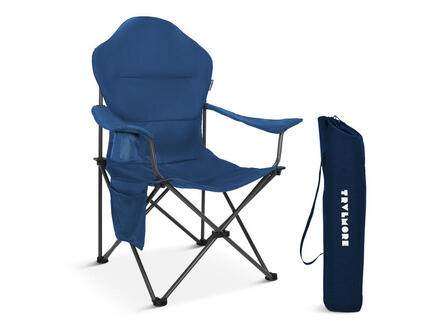 Campingstoel - opvouwbaar - 160kg draagvermogen - inclusief draagtas - blauw