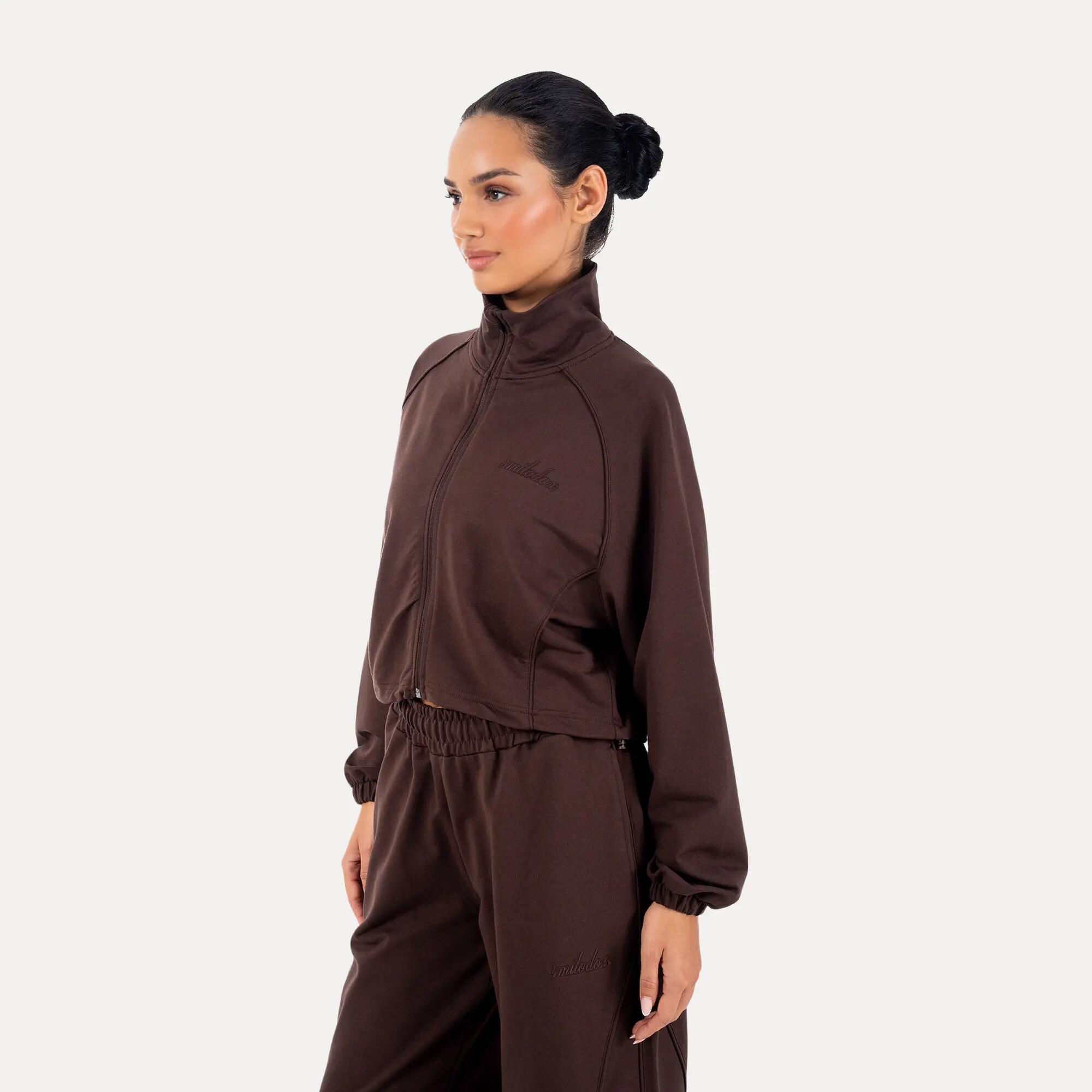 Damen Trainingsjacke Ylena Braun 2/6