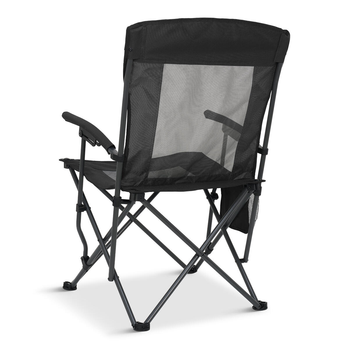 Campingstoelen - opvouwbaar - 2 - pack - 150kg draagvermogen - zwart 3/6