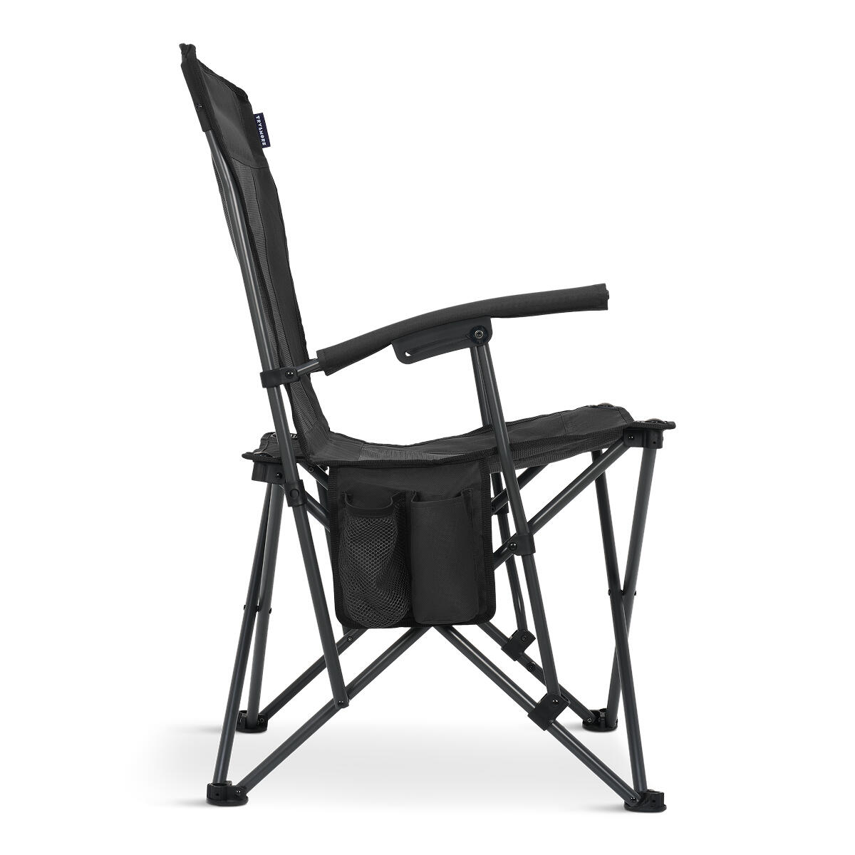 Campingstoelen - opvouwbaar - 2 - pack - 150kg draagvermogen - zwart 2/6