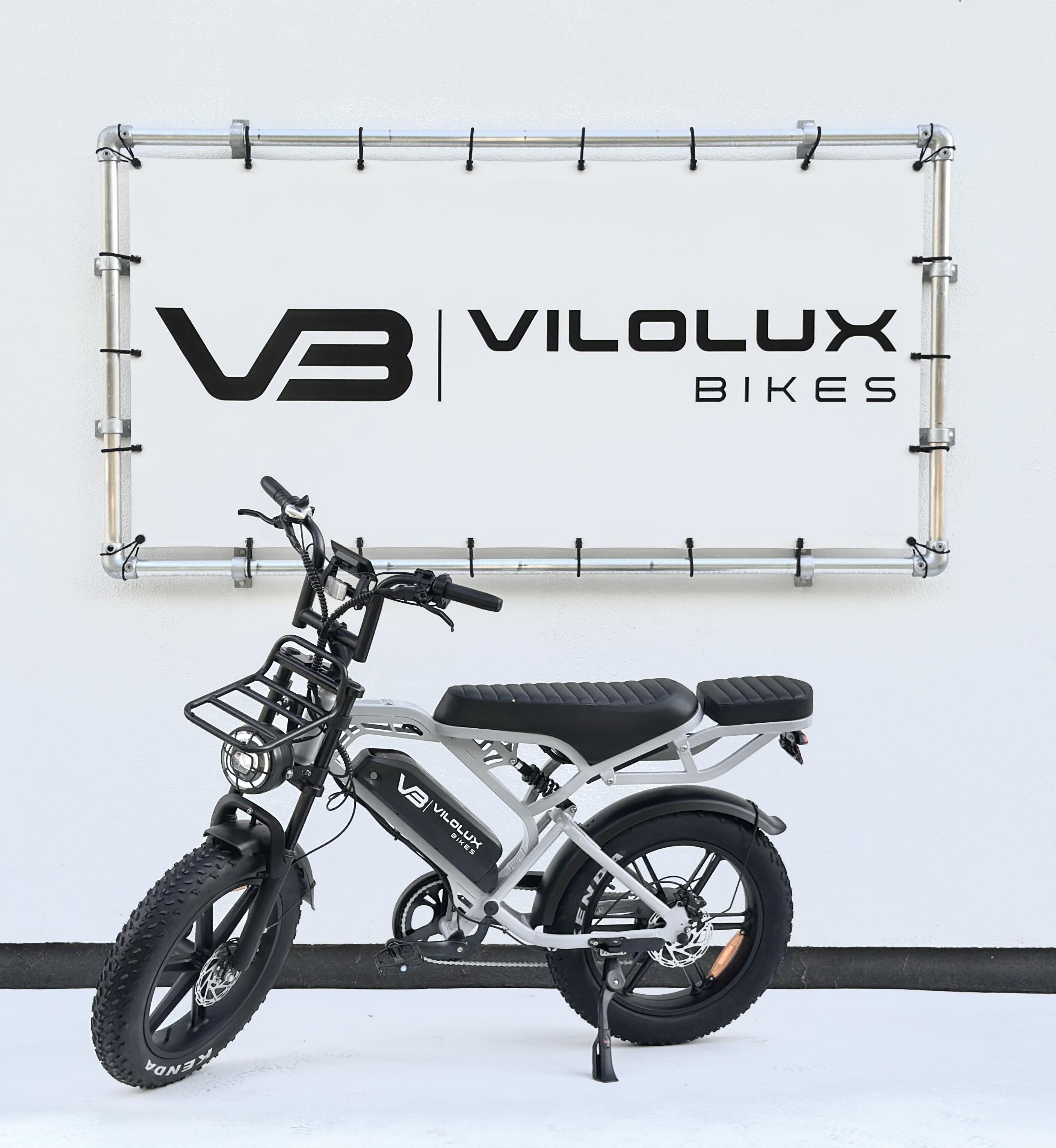 Fatbike V20 PRO met achterzit & voorrek - NARDO GREY - Rijklaar geleverd 2/3