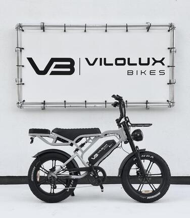 Fatbike V20 PRO met achterzit & voorrek - NARDO GREY - Rijklaar geleverd