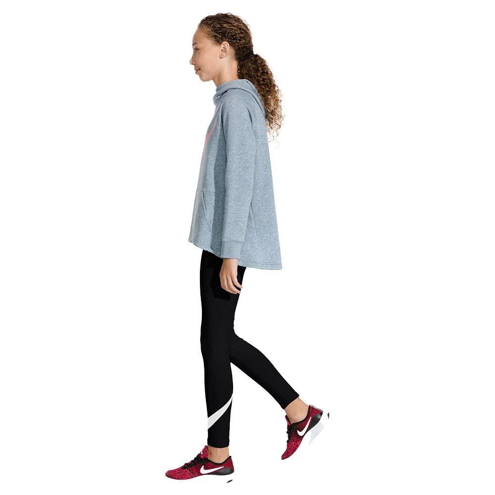 Leggings Nike bambina vita alta, nero e grigio, S 4/5