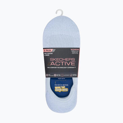 Dames sokken skechers non terry no show liner 3