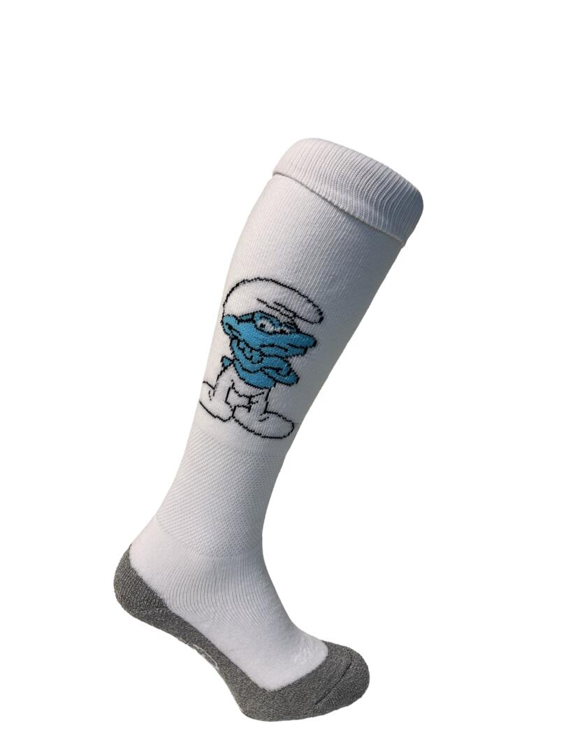 Hingly Chaussettes de sport longues Schtroumpf à lunettes Blanc 2/2
