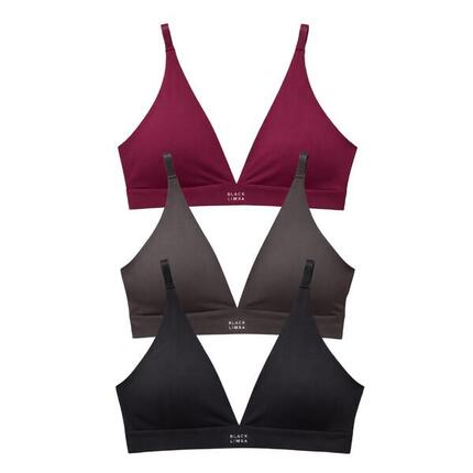 Pack 3 soutien-gorge triangular Eryx Microfiber pour femmes Black Limba