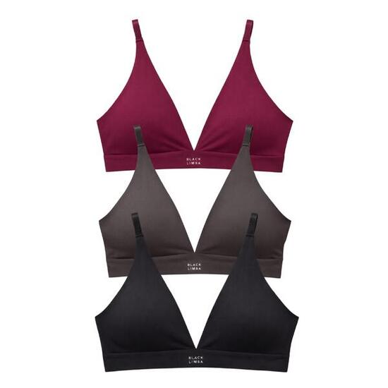 Pack 3 soutien-gorge triangular Eryx Microfiber pour femmes Black Limba