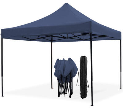Partytent - opvouwbaar - 3x3 m - easy up - paviljoen - waterdicht - donkerblauw