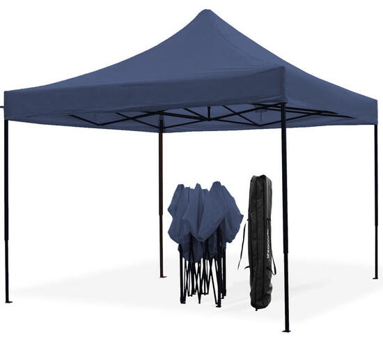 Partytent - opvouwbaar - 3x3 m - easy up - paviljoen - waterdicht - donkerblauw
