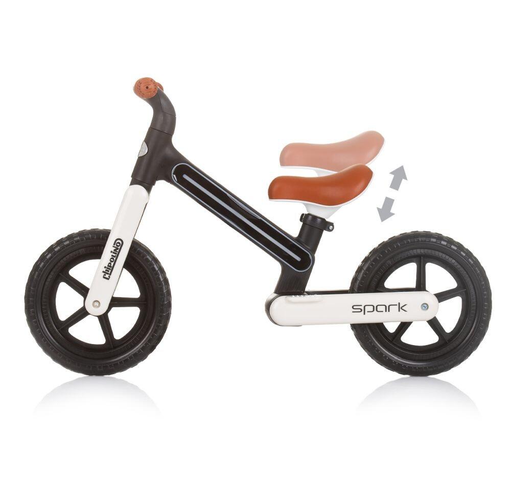 Infantil Paseo Bicicleta equilibrio sin pedales ligera SPARK Black/white 4/6