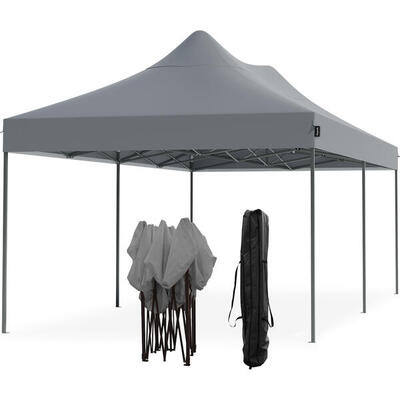 Partytent - opvouwbaar - 3x6 m - easy up - paviljoen - waterdicht - donkergrijs