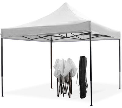 Partytent - opvouwbaar - 3x3 m - easy up - paviljoen - waterdicht - wit