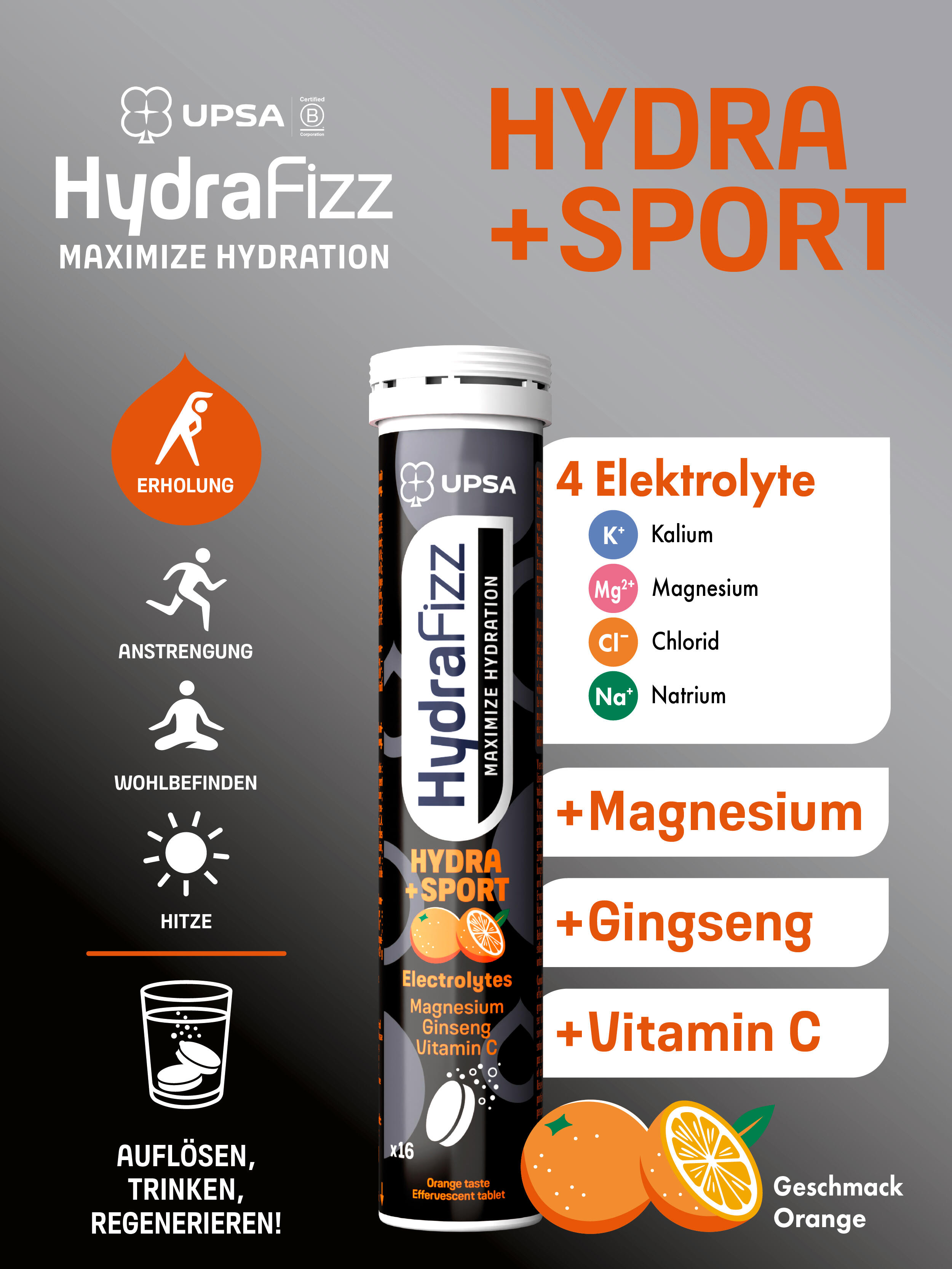 HYDRAFIZZ Hydra + Sport (16 Tabletten) 2/2