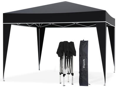 Partytent - opvouwbaar - 3x3 m - easy up - paviljoen - vouwtent - zwart