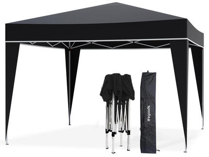 Partytent - opvouwbaar - 3x3 m - easy up - paviljoen - vouwtent - zwart