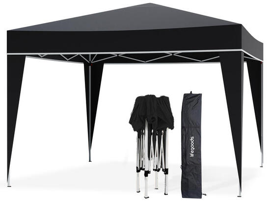 Partytent - opvouwbaar - 3x3 m - easy up - paviljoen - vouwtent - zwart