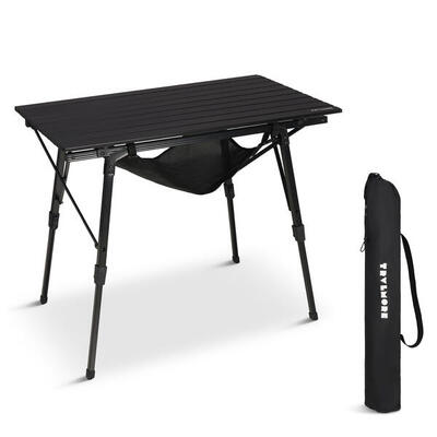 Campingtafel verstelbaar - inklapbare tafel - 90x52x71cm - zwart