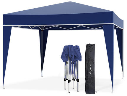 Partytent - opvouwbaar - 3x3 m - easy up - paviljoen - vouwtent - blauw