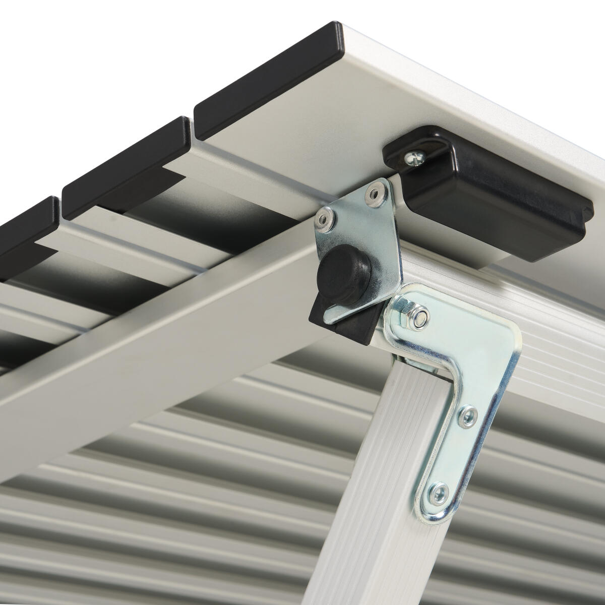 Campingtafel - 80x58x71 cm - lichtgewicht met aluminium frame - zilver 4/6