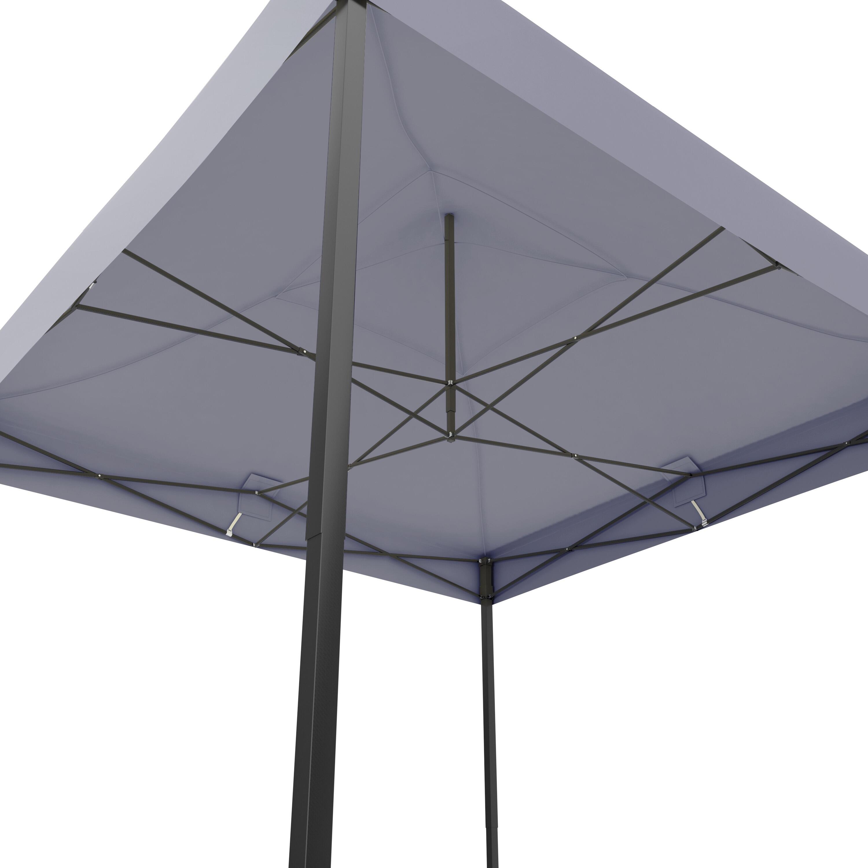 Partytent - 3x3 m - zijwanden - easy up - paviljoen - opvouwbaar - donkergrijs 3/5