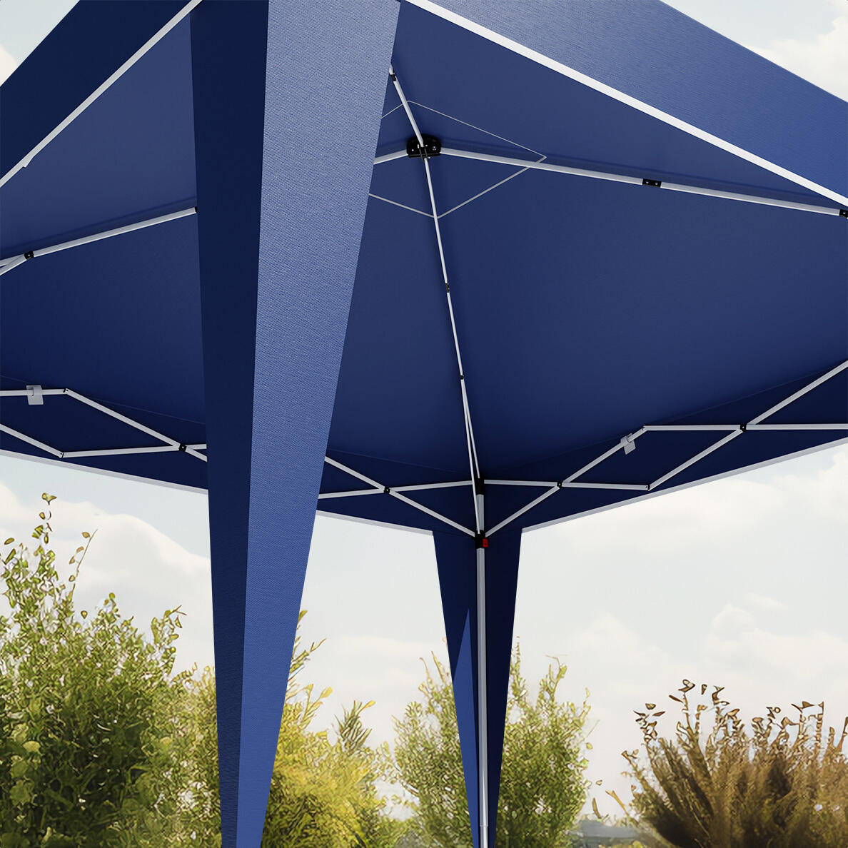 Partytent - opvouwbaar - 3x3 m - easy up - paviljoen - vouwtent - blauw 4/4