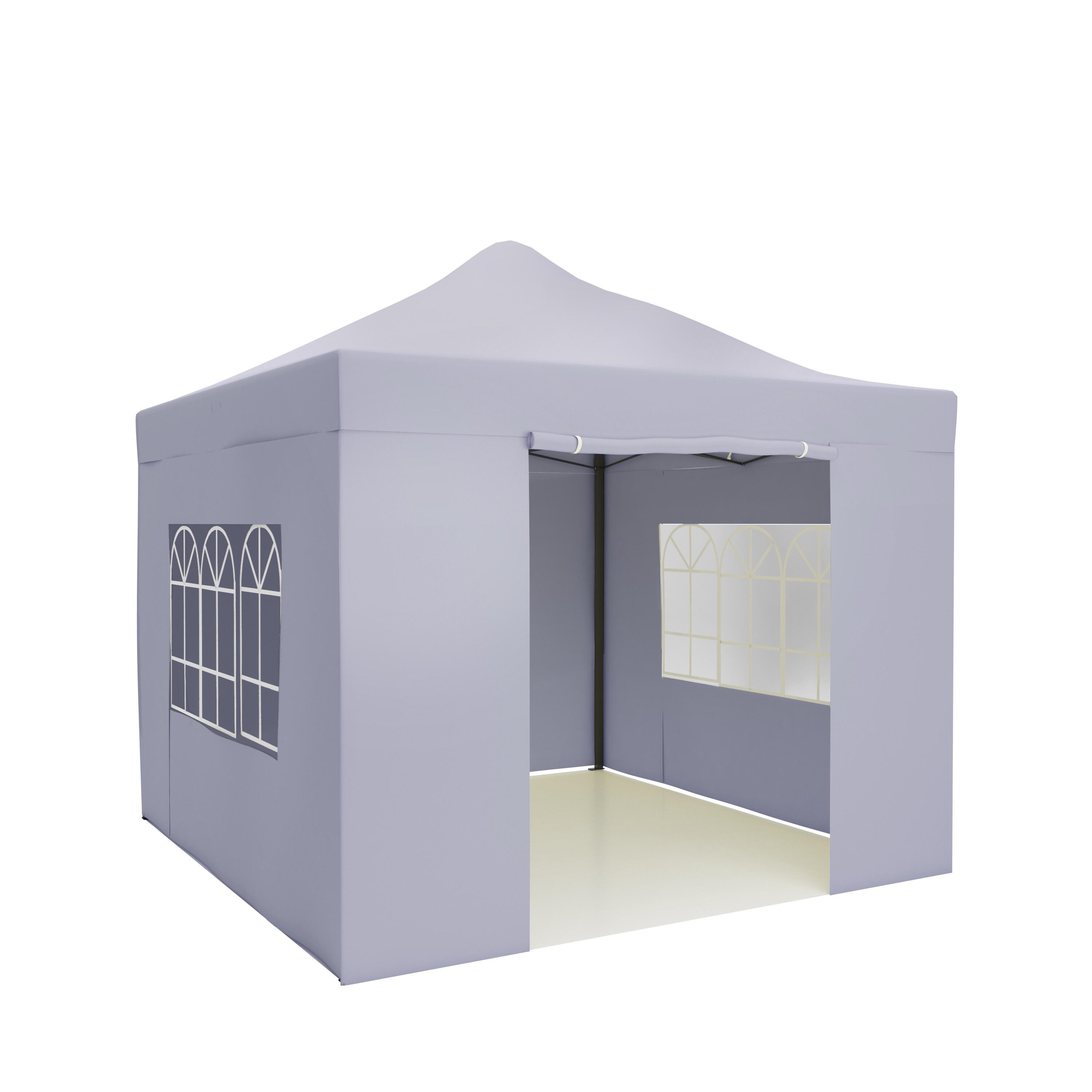 Partytent - 3x3 m - zijwanden - easy up - paviljoen - opvouwbaar - donkergrijs 2/5