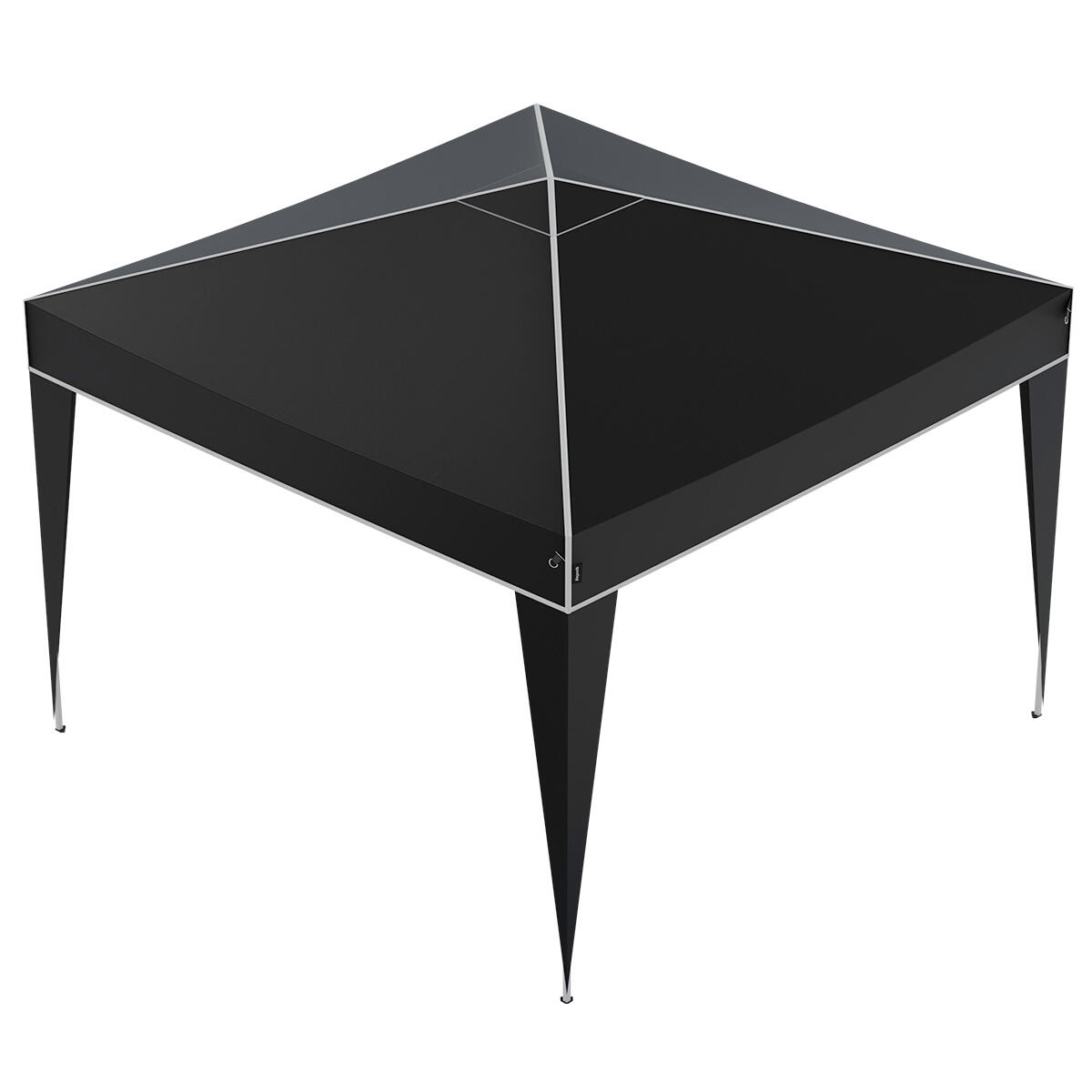 Partytent plus - opvouwbare tent - paviljoen - 3x3 m - easy up - zwart 3/5