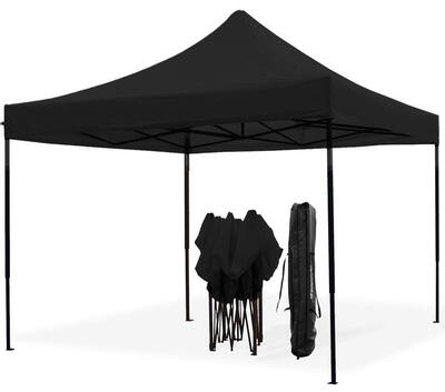 Partytent - opvouwbaar - 3x3 m - easy up - paviljoen - waterdicht - antraciet