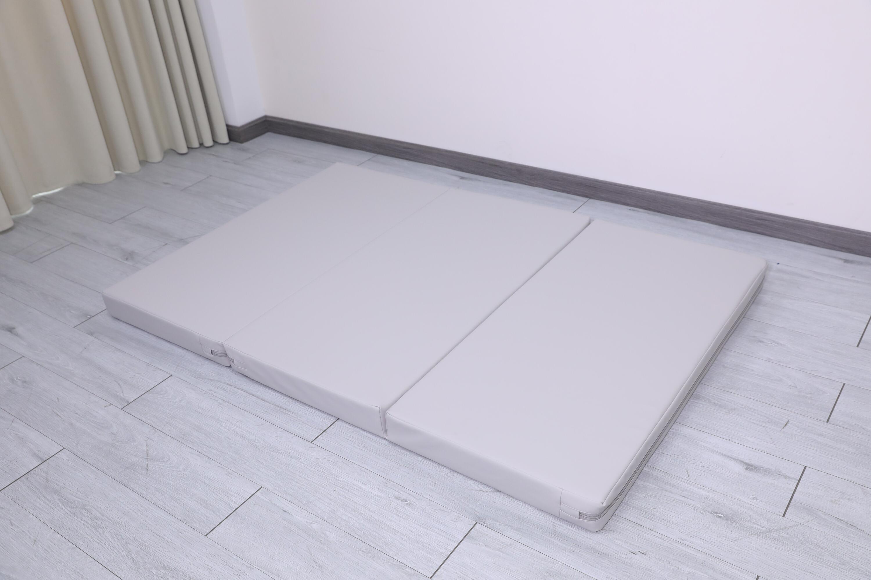 Gymnastiekmatras Satellite PU 150x100x8 cm - driedelig grijs 3/7