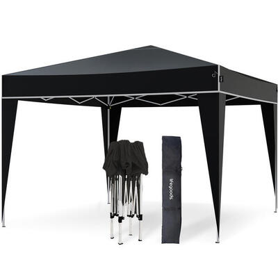 Partytent plus - opvouwbare tent - paviljoen - 3x3 m - easy up - zwart