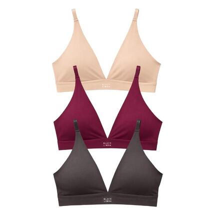 Pack 3 soutien-gorge triangular Eryx Microfiber pour femmes Black Limba