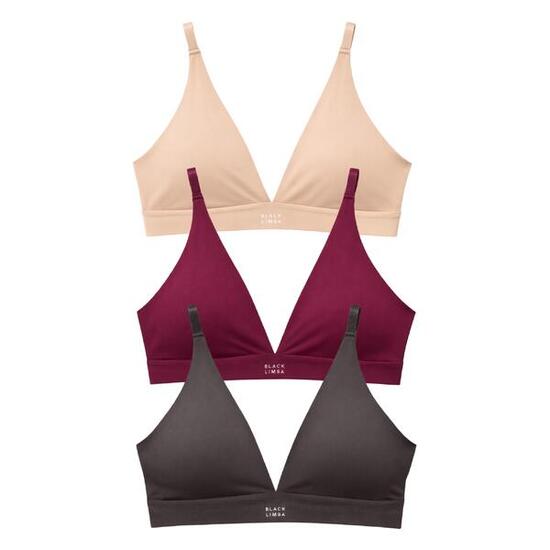Pack 3 soutien-gorge triangular Eryx Microfiber pour femmes Black Limba