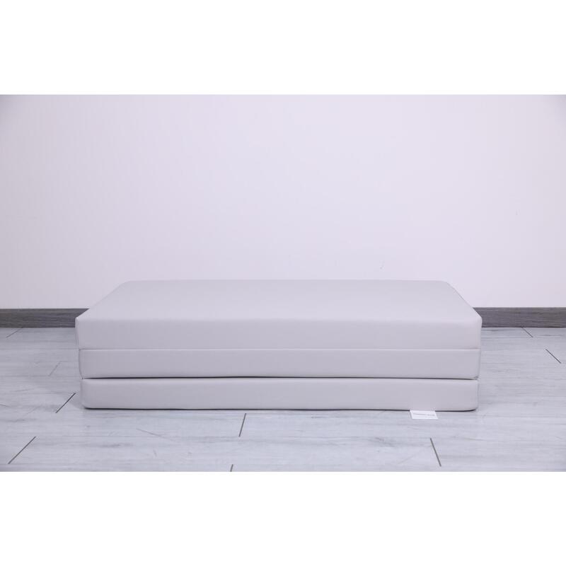 Copii Fitness Saltea PU Pliabilă 3 Secțiuni 150x100x8 cm Satellite Gri