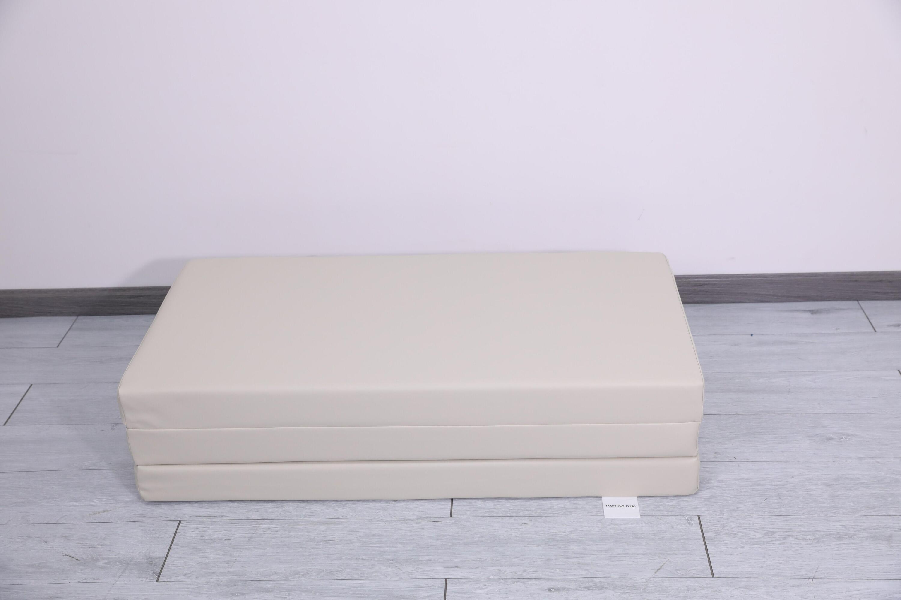 Kinder Gymnastik Turnmatte PU Klappbar 3-teilig 150x100x8 cm Satellite PU Beige 2/7