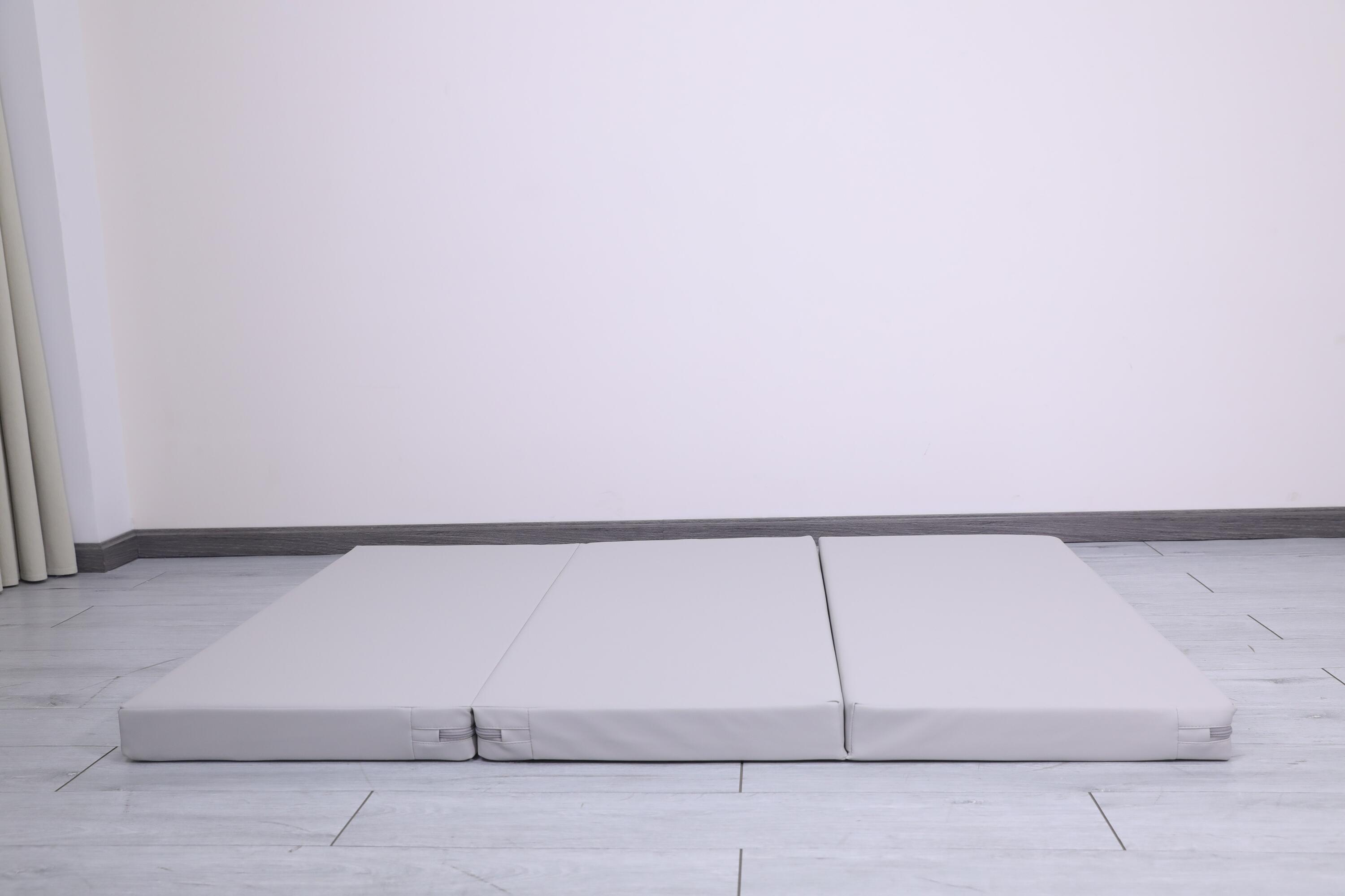 Gymnastiekmatras Satellite PU 150x100x8 cm - driedelig grijs 5/7