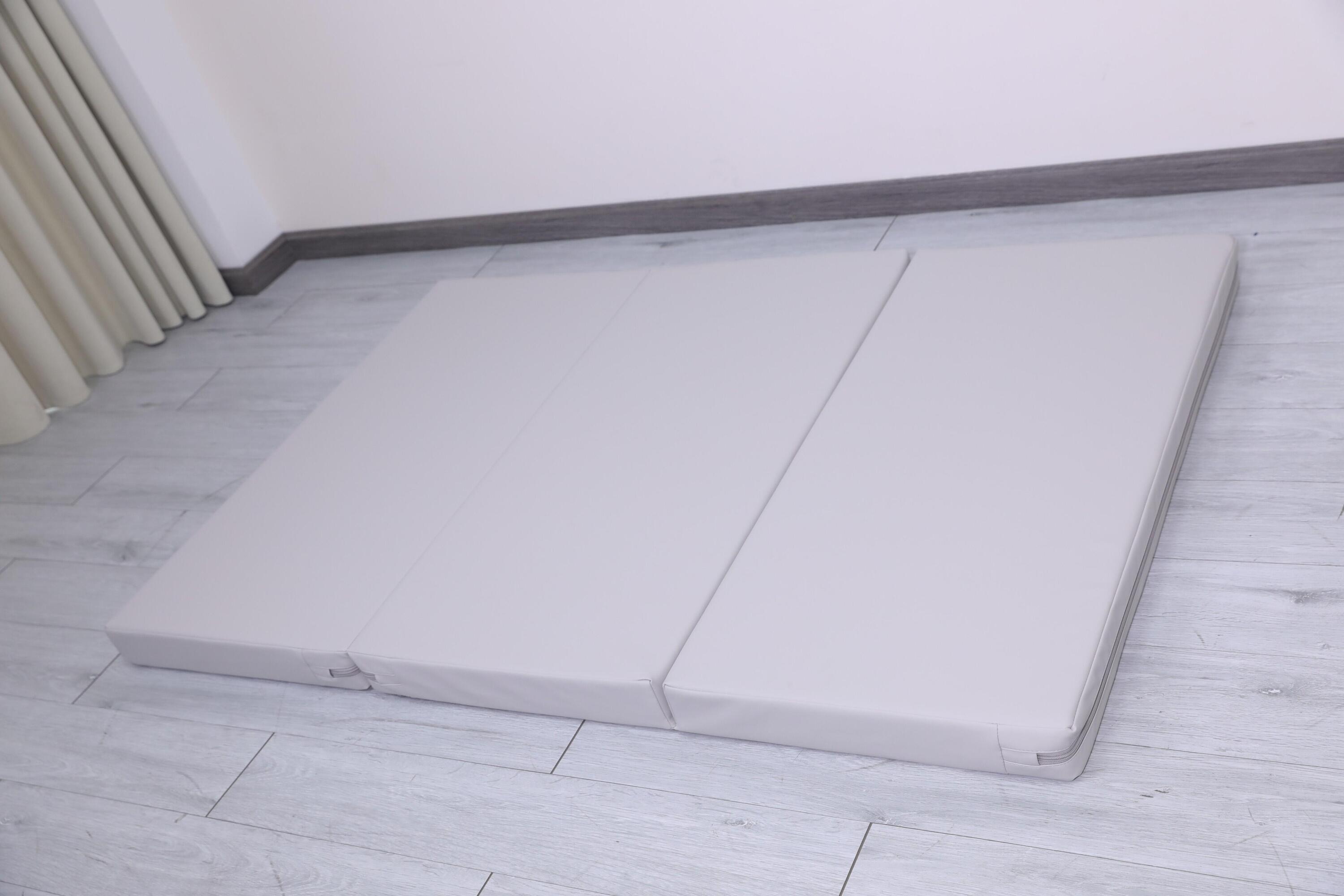 Gymnastiekmatras Satellite PU 150x100x8 cm - driedelig grijs 7/7