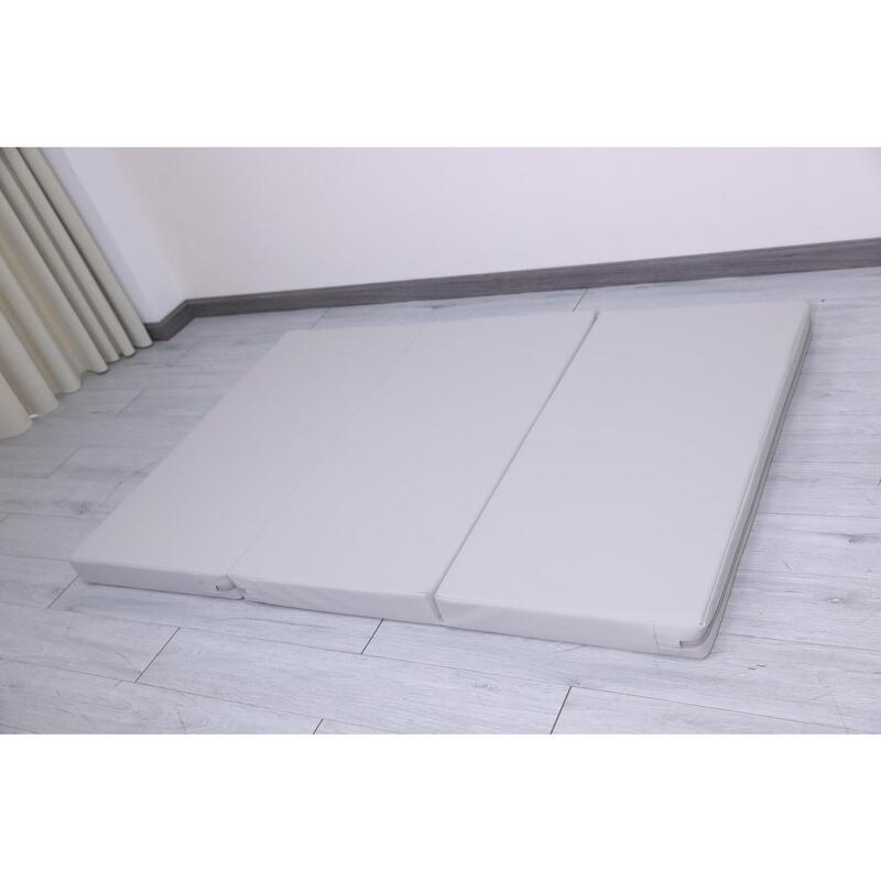 Copii Fitness Saltea PU Pliabilă 3 Secțiuni 150x100x8 cm Satellite Gri