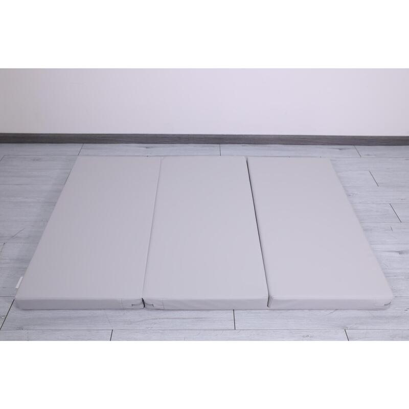 Copii Fitness Saltea PU Pliabilă 3 Secțiuni 150x100x8 cm Satellite Gri