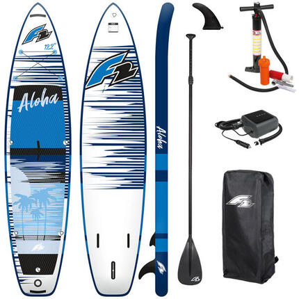 Deska SUP Pompowana F2 Aloha 12'2" 372 cm Blue + Elektryczna Pompka PBG 6