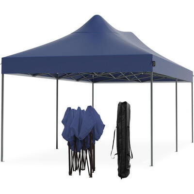 Partytent - opvouwbaar - 3x6 m - easy up - paviljoen - waterdicht - donkerblauw