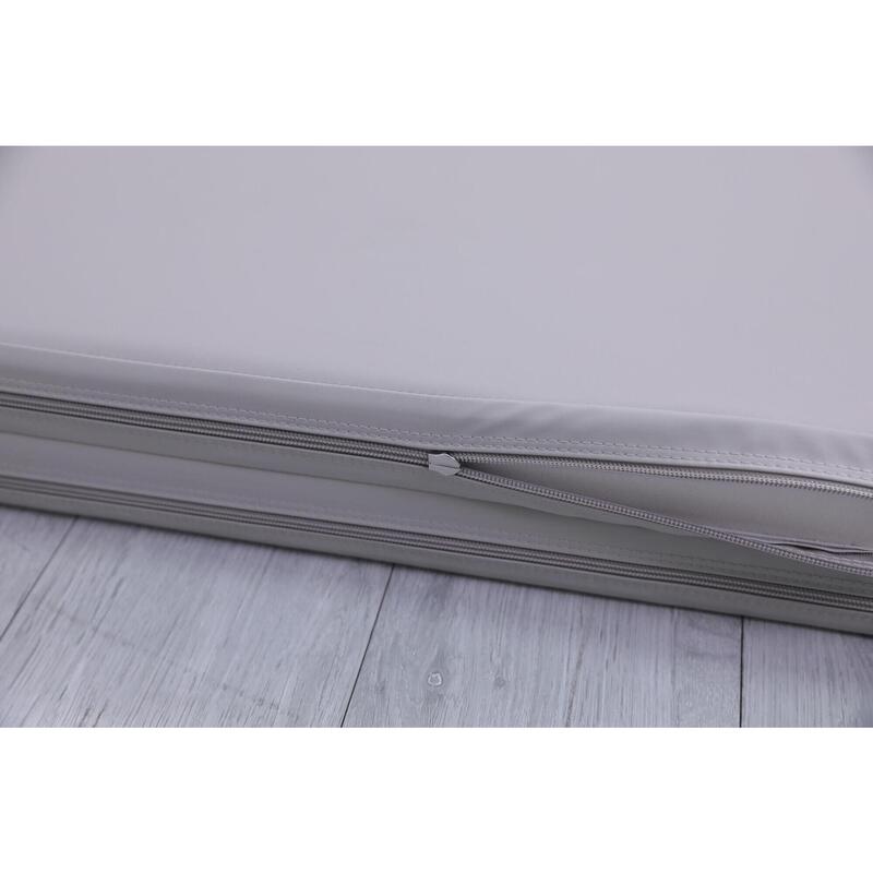 Copii Fitness Saltea PU Pliabilă 3 Secțiuni 150x100x5 cm Satellite Gri