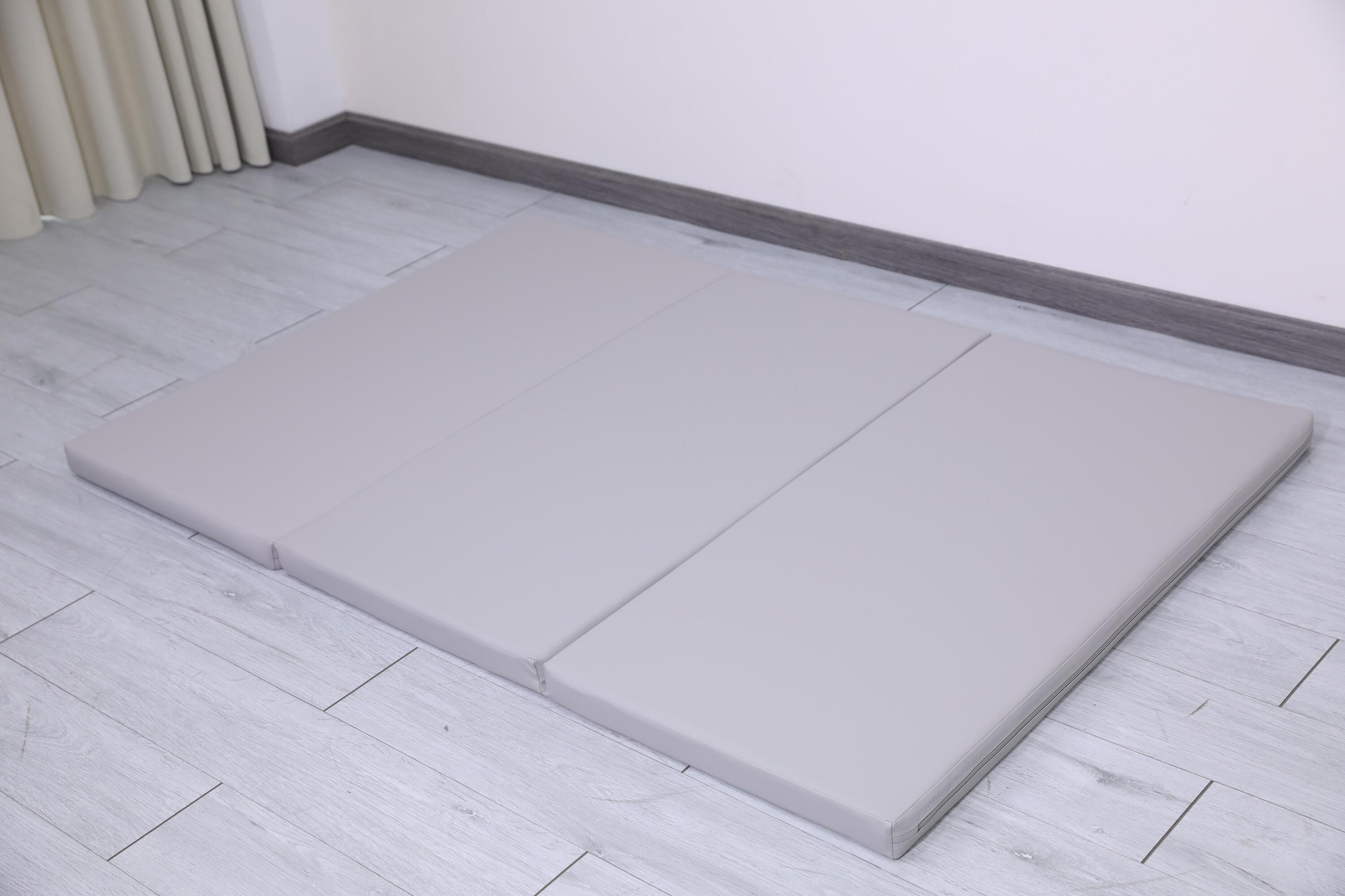 materac gimnastyczny Satellite PU 150x100x5 cm - trzyczęściowy szary 4/7