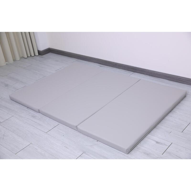 Copii Fitness Saltea PU Pliabilă 3 Secțiuni 150x100x5 cm Satellite Gri