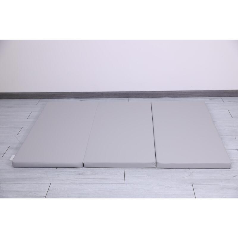 Copii Fitness Saltea PU Pliabilă 3 Secțiuni 150x100x5 cm Satellite Gri