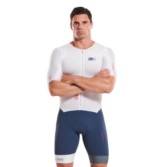 Herren Triathlon-Trisuit Zerod TTSUIT Racer Smoke White