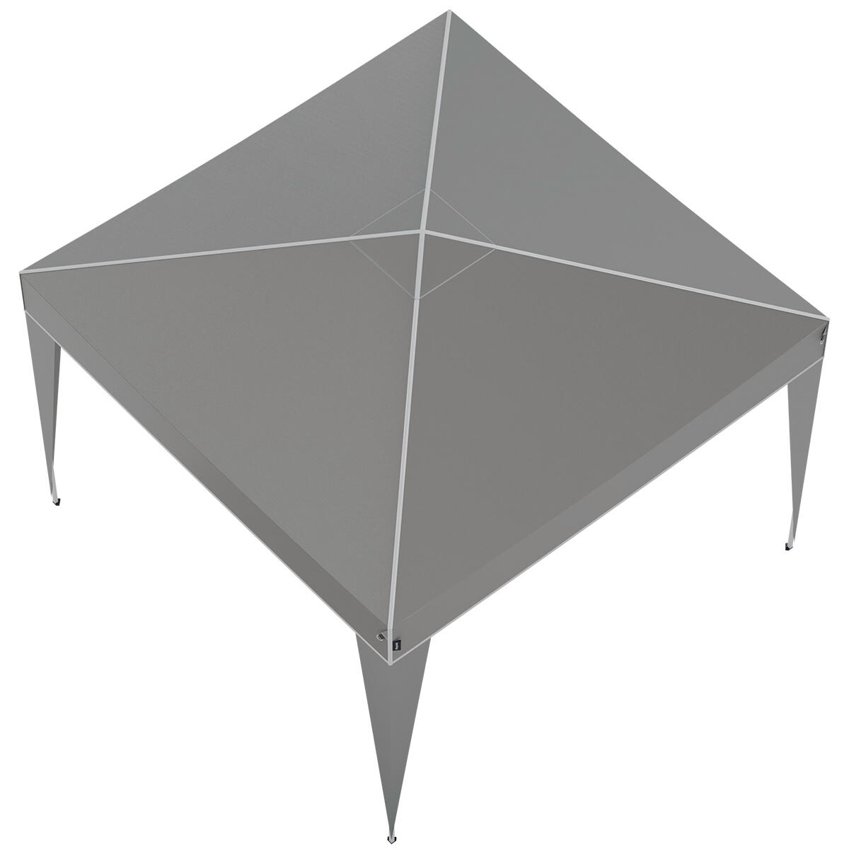 Partytent plus - opvouwbare tent - paviljoen - 3x3 m - easy up - grijs 5/5