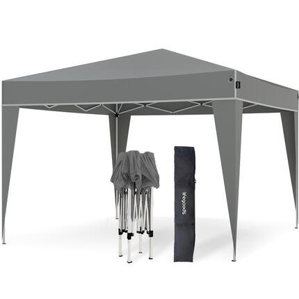 Partytent plus - opvouwbare tent - paviljoen - 3x3 m - easy up - grijs