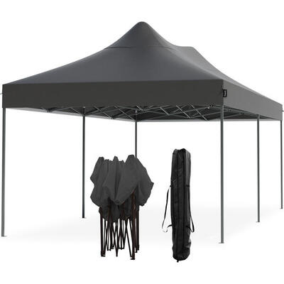 Partytent - opvouwbaar - 3x6 m - easy up - paviljoen - waterdicht - antraciet