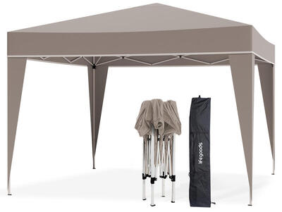 Partytent - opvouwbaar - 3x3 m - easy up - paviljoen - vouwtent - beige