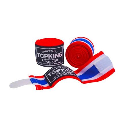 BANDES DE BOXE TOPKING COTON ÉLASTIQUE DRAPEAU THAÏLANDE 4 MÈTRES